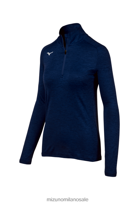 alfa 1/2 zip Mizuno donne 22L8T82058 abbigliamento marina(5151)