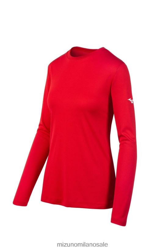 maglietta a maniche lunghe Mizuno donne 22L8T82102 abbigliamento rosso(1010)