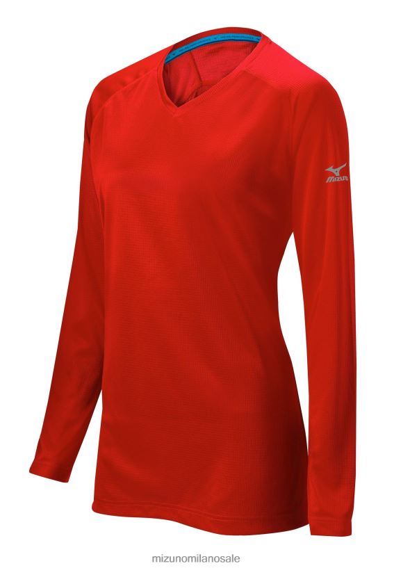 top da allenamento comp Mizuno ragazza 22L8T82562 abbigliamento rosso(1010)