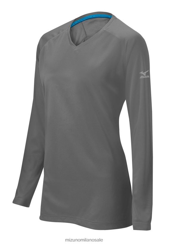 top da allenamento comp Mizuno ragazza 22L8T82568 abbigliamento grigio(9191)